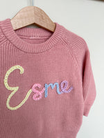Load image into Gallery viewer, Pink Personalised Name Sweater
