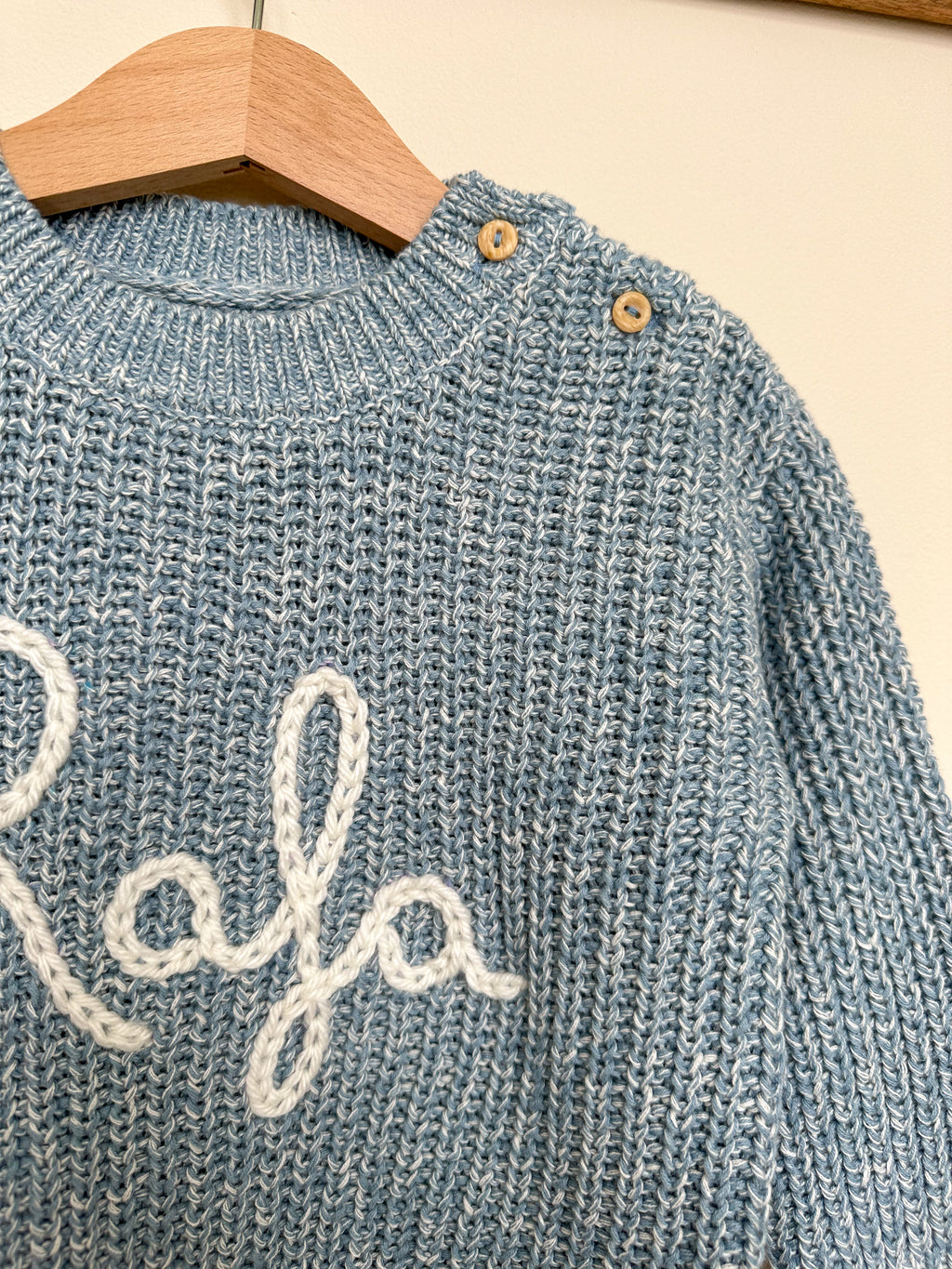 Speckled Blue Personalised Name Sweater