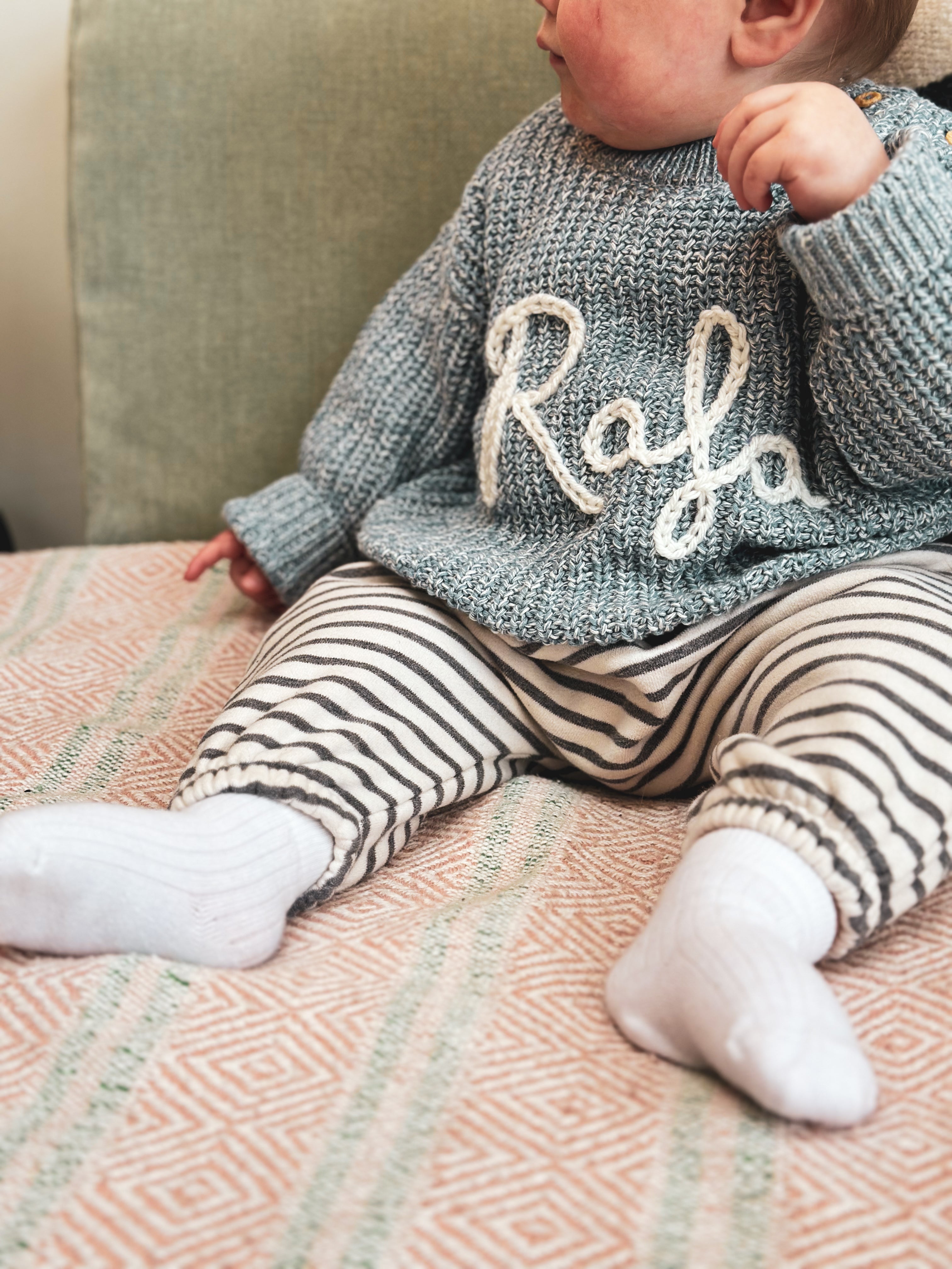 Speckled Blue Personalised Name Sweater