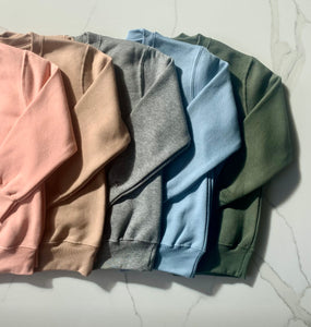 Embroidered Initial or Name Light Blue Sweater