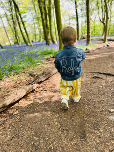 Personalised Hand Embroidered Name Denim Jacket