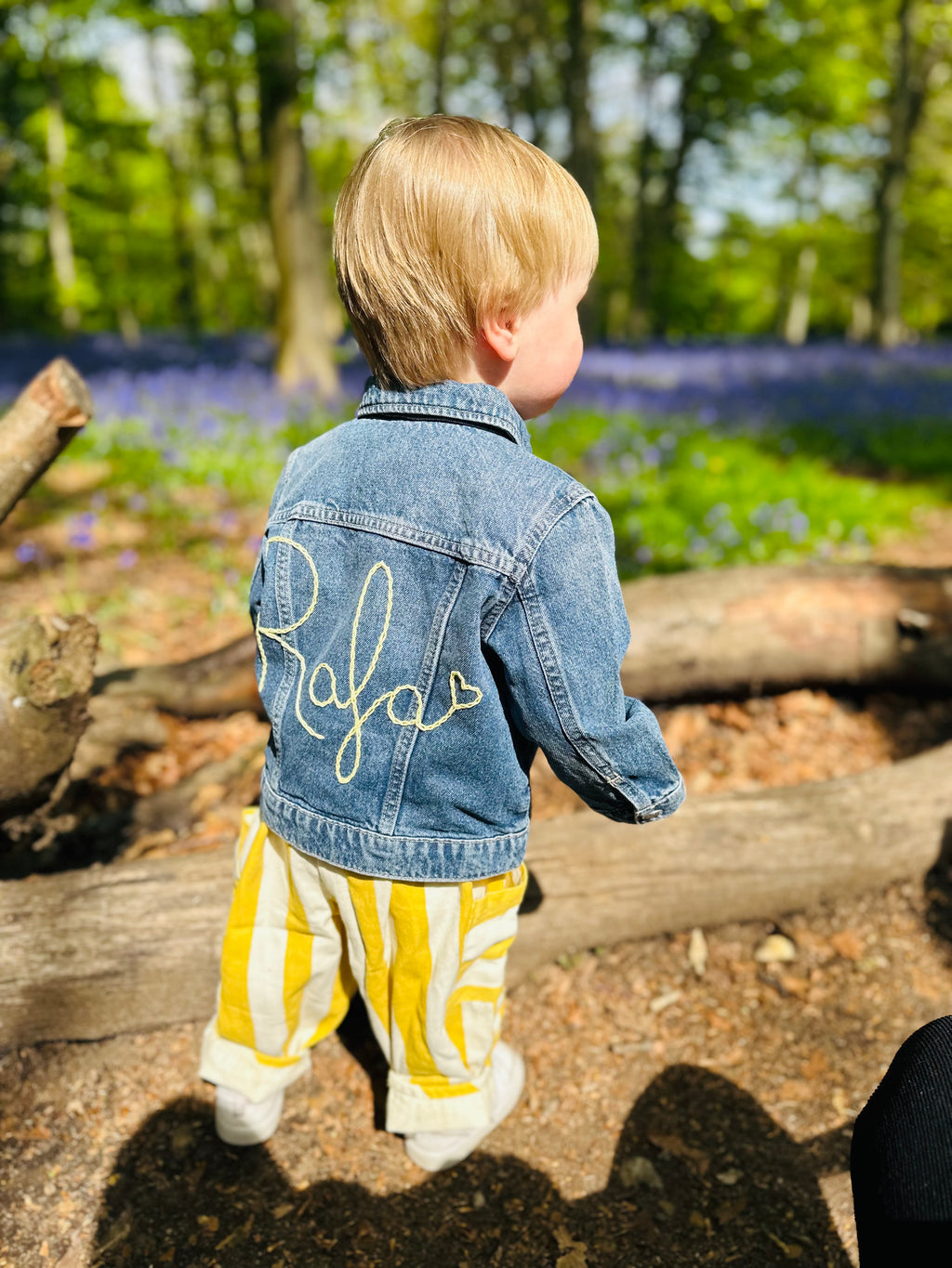 Personalised Hand Embroidered Name Denim Jacket
