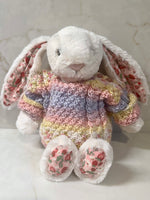 Load image into Gallery viewer, Teddy Sized Personalised Hand Knitted Jumper
