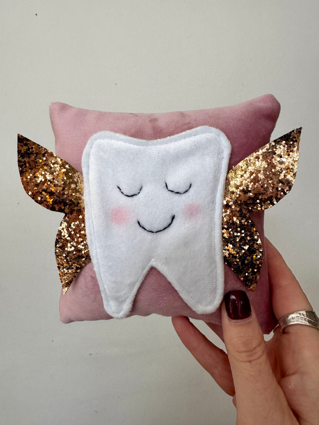 Hand made velvet tooth fairy pillow
