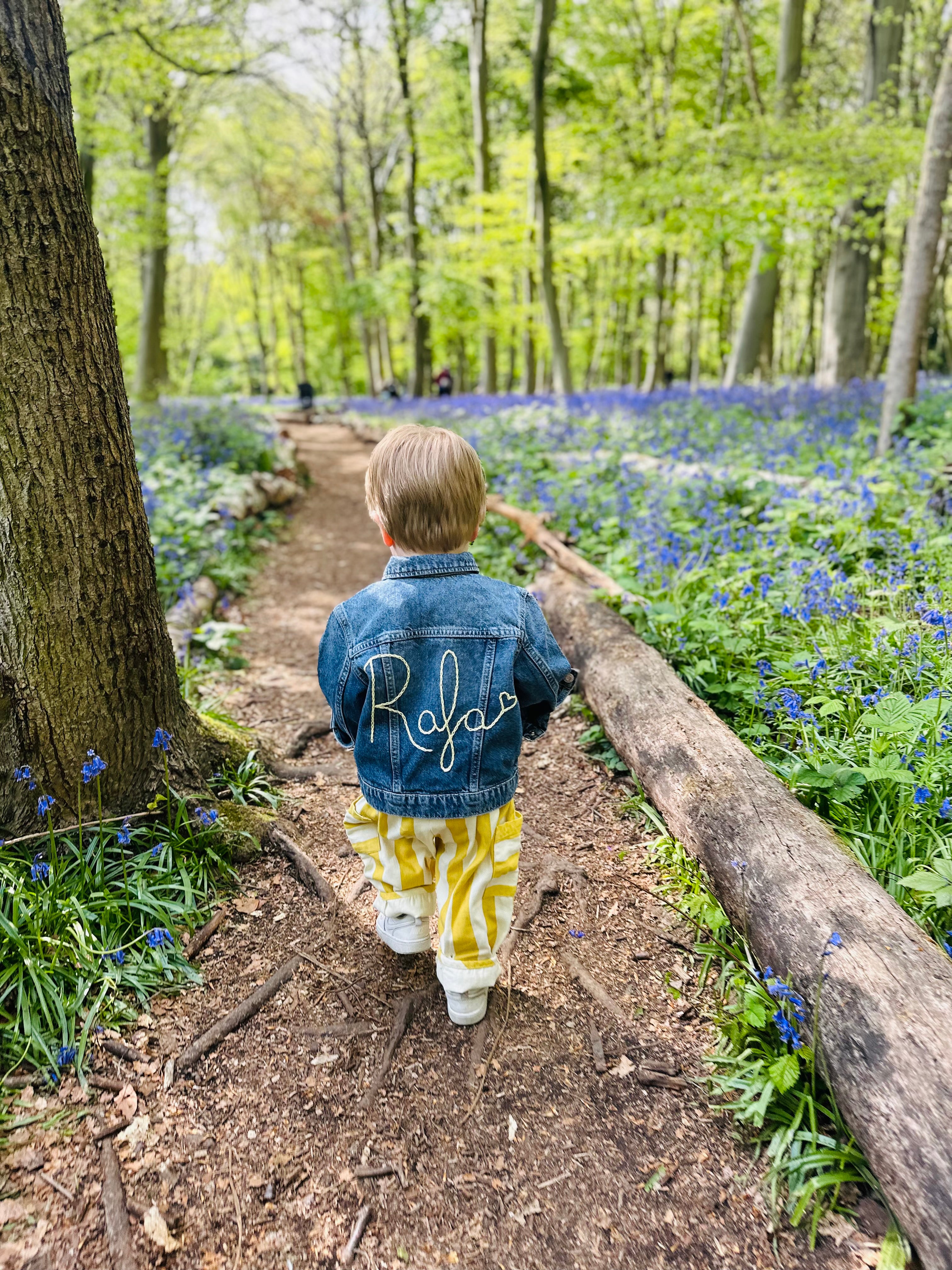 Personalised Hand Embroidered Name Denim Jacket