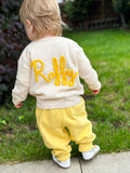 Personalised Cream Hand Embroidered Cardigan