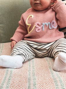 Pink Personalised Name Sweater