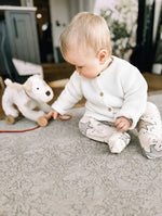 Load image into Gallery viewer, Baby Personalised White Hand Embroidered Cardigan
