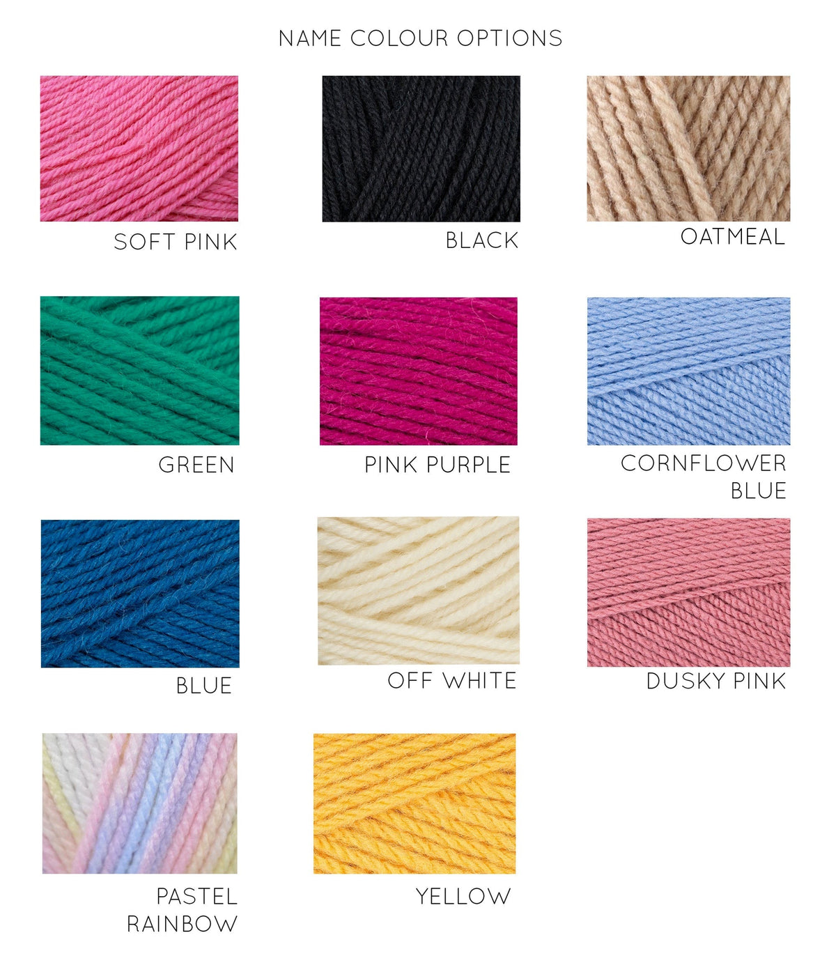 Send In Service - Personalised Hand Embroidered Name On Your Own Knitted Item