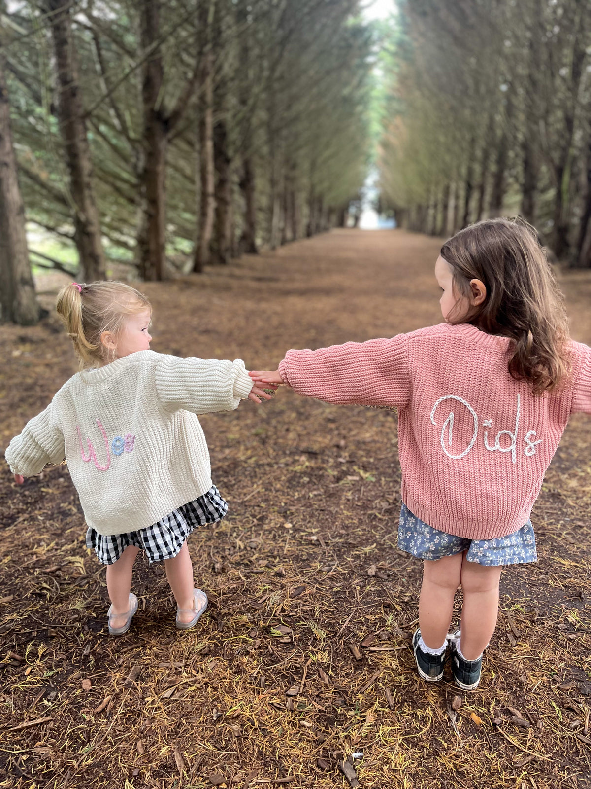 Kids Personalised Rose Hand Embroidered Cardigan