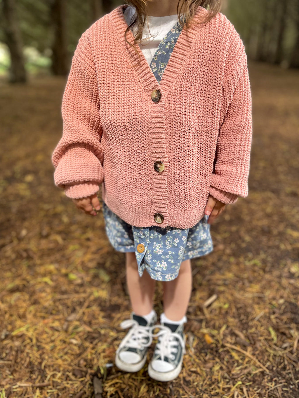 Kids Personalised Rose Hand Embroidered Cardigan