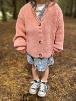 Load image into Gallery viewer, Kids Personalised Ecru Hand Embroidered Cardigan
