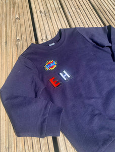 Personalised Name Patch Navy Sweater
