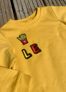 Personalised Name Patch Mustard Sweater