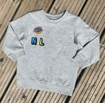 Load image into Gallery viewer, Personalised Name Patch Grey Marl Sweater
