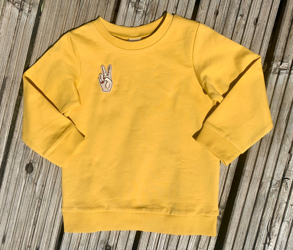 Personalised Name Patch Mustard Sweater