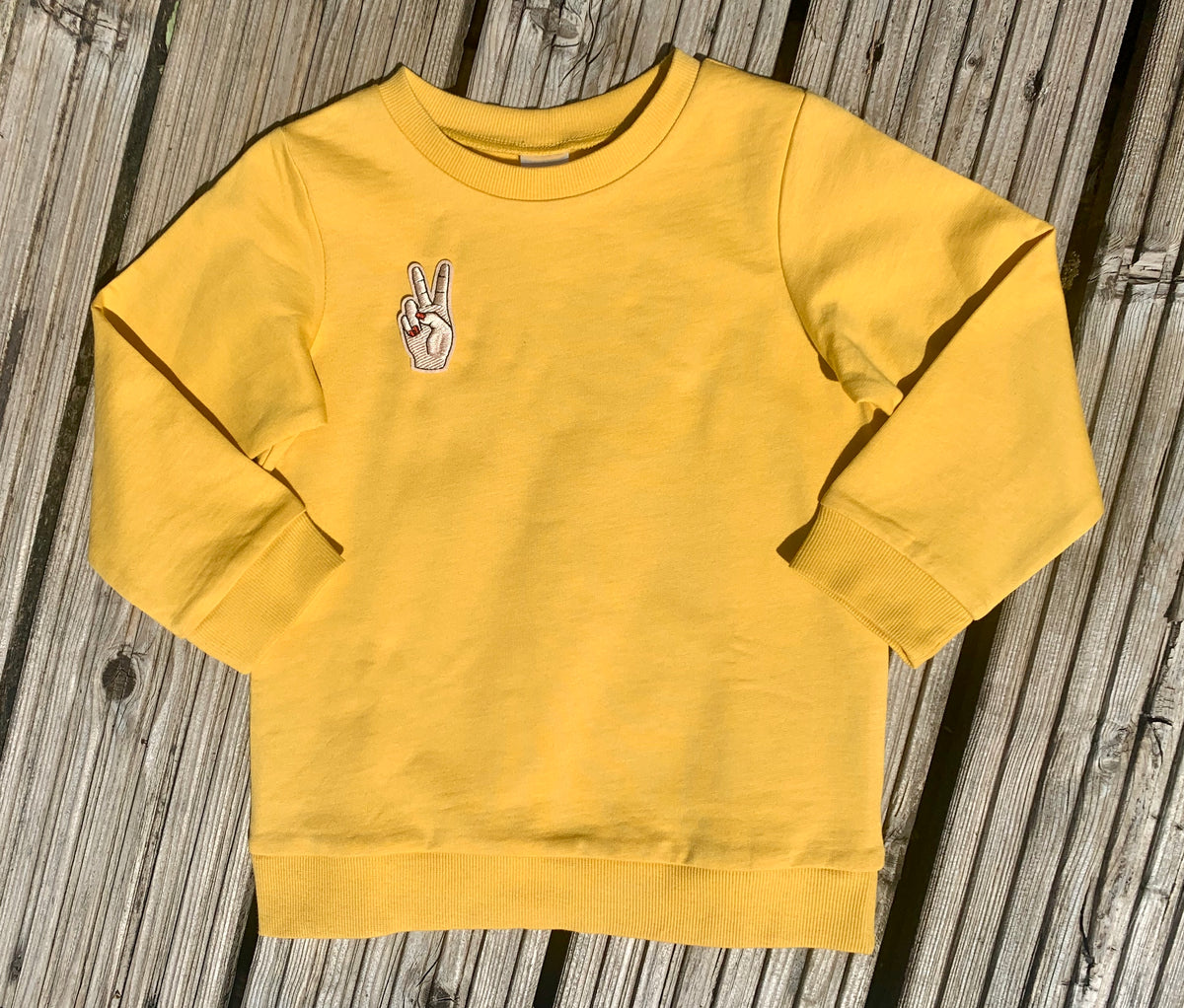 Personalised Name Patch Mustard Sweater