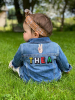 Load image into Gallery viewer, Personalised Name Patch Denim Jacket With Patch
