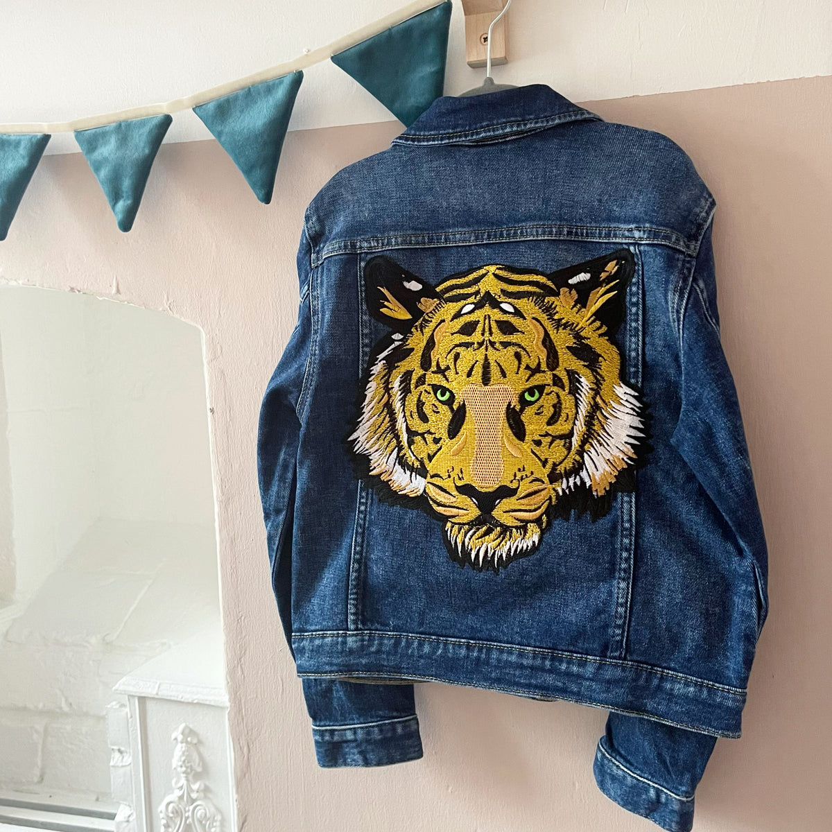 Large Tiger Patch Denim Jacket