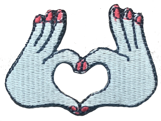 Heart Hands Patch 6.5 X 4.5cm