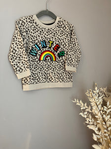 Personalised Name Patch Leopard Sweater