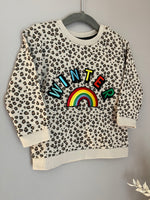 Load image into Gallery viewer, Personalised Name Patch Leopard Sweater
