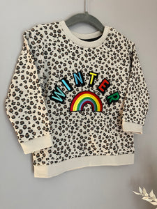 Personalised Name Patch Leopard Sweater