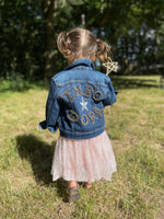 Load image into Gallery viewer, Personalised Sparkly Name Patch Denim Jacket
