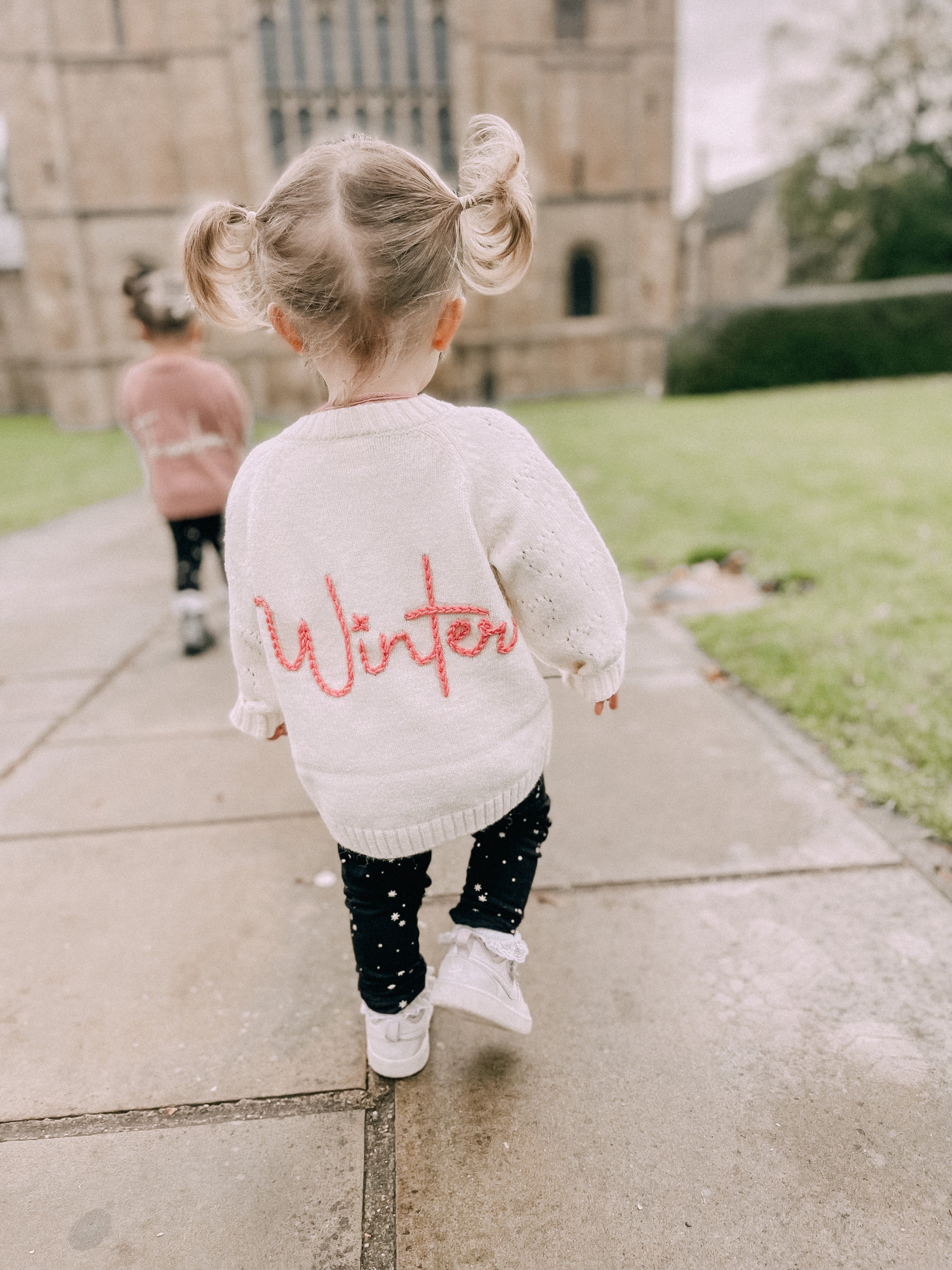 Personalised Soft White Heart Hand Embroidered Cardigan