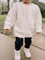 Load image into Gallery viewer, Personalised Soft White Heart Hand Embroidered Cardigan
