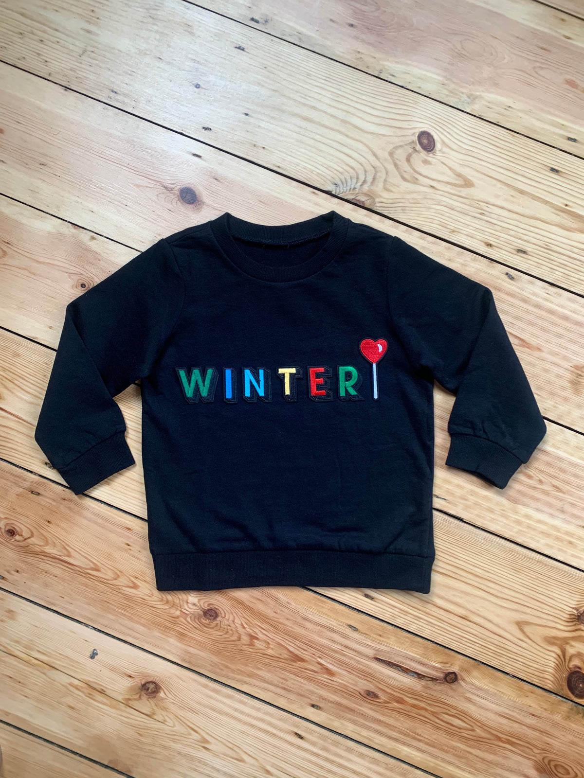 Personalised Name Patch Black Sweater