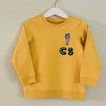 Load image into Gallery viewer, Personalised Name Patch Mustard Sweater
