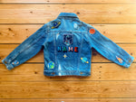 Load image into Gallery viewer, Personalised Name Patch Denim Jacket With Space Patches
