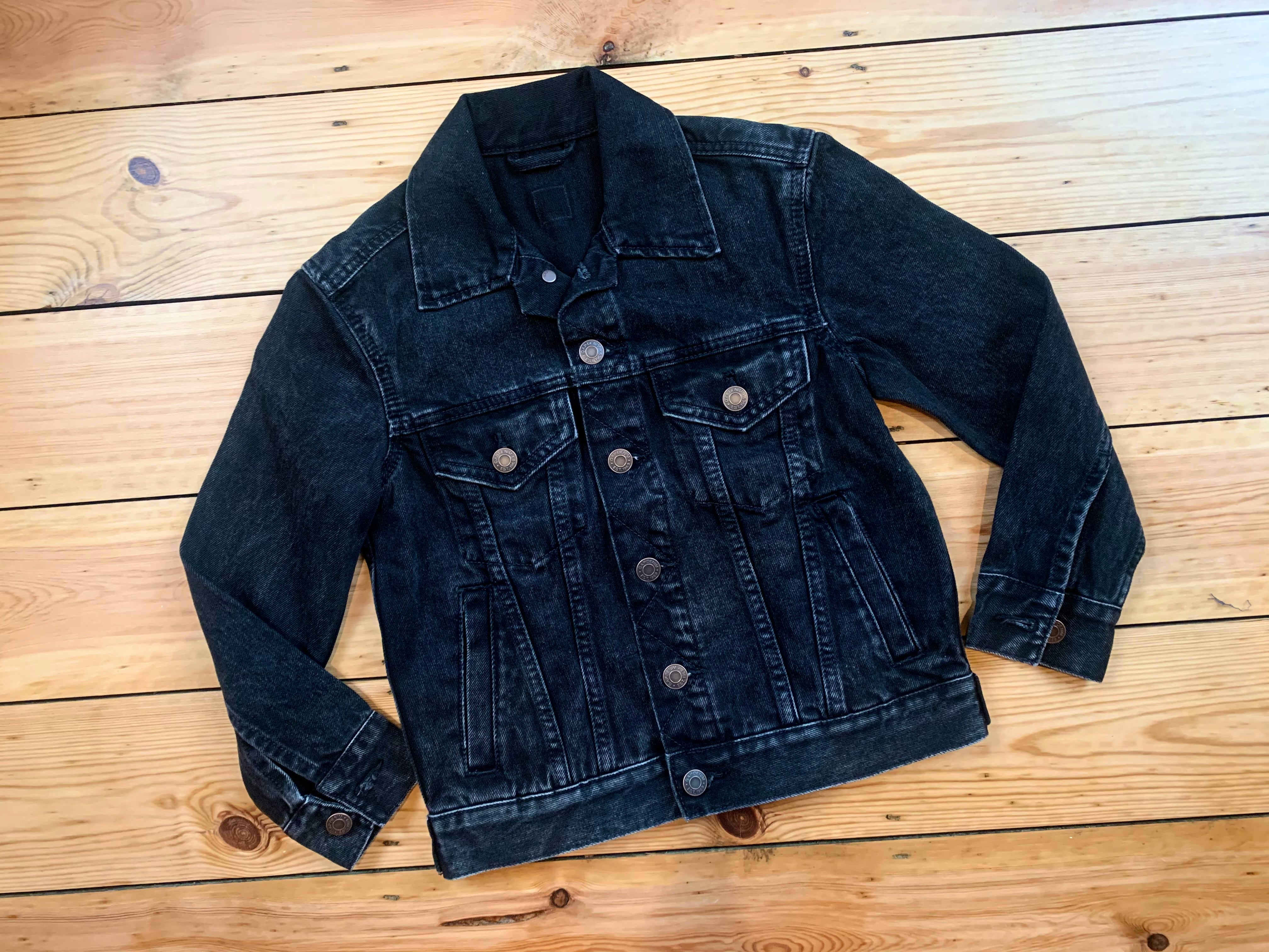 Personalised Name Patch Black Denim Jacket With Patch